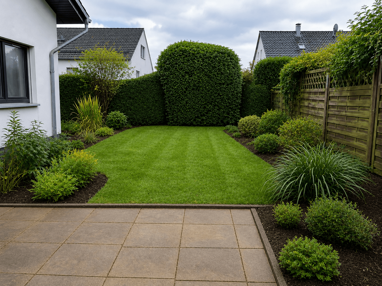 Garten nachher – frisch angelegt und gepflegt